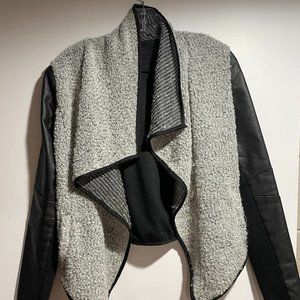 Faux Sherpa and Leather Blazer/Jacket